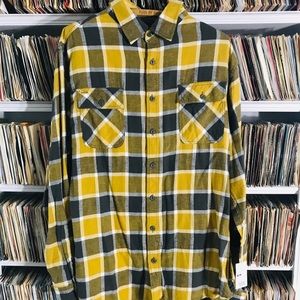Black and Yellow Flannel button down shirt